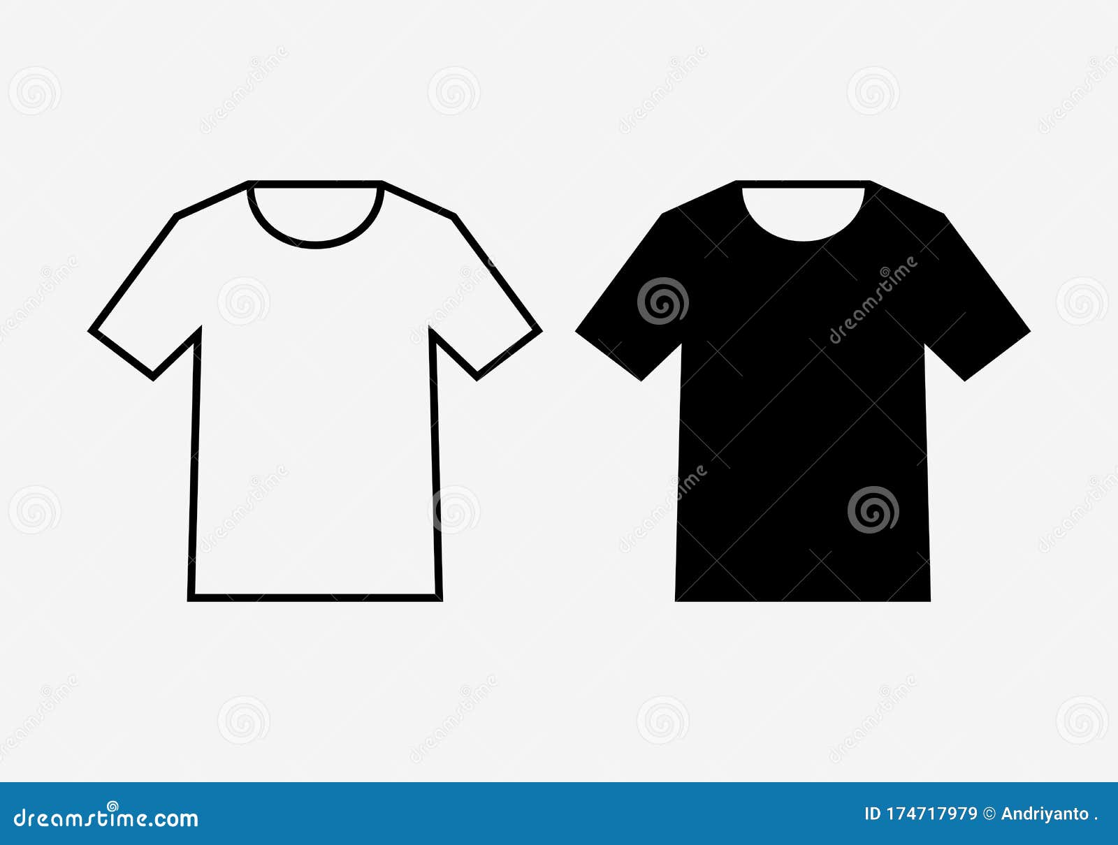 Formas De Camiseta Contorno Y Silueta Ilustración del Vector - Ilustración  de contorno, anuncio: 174717979