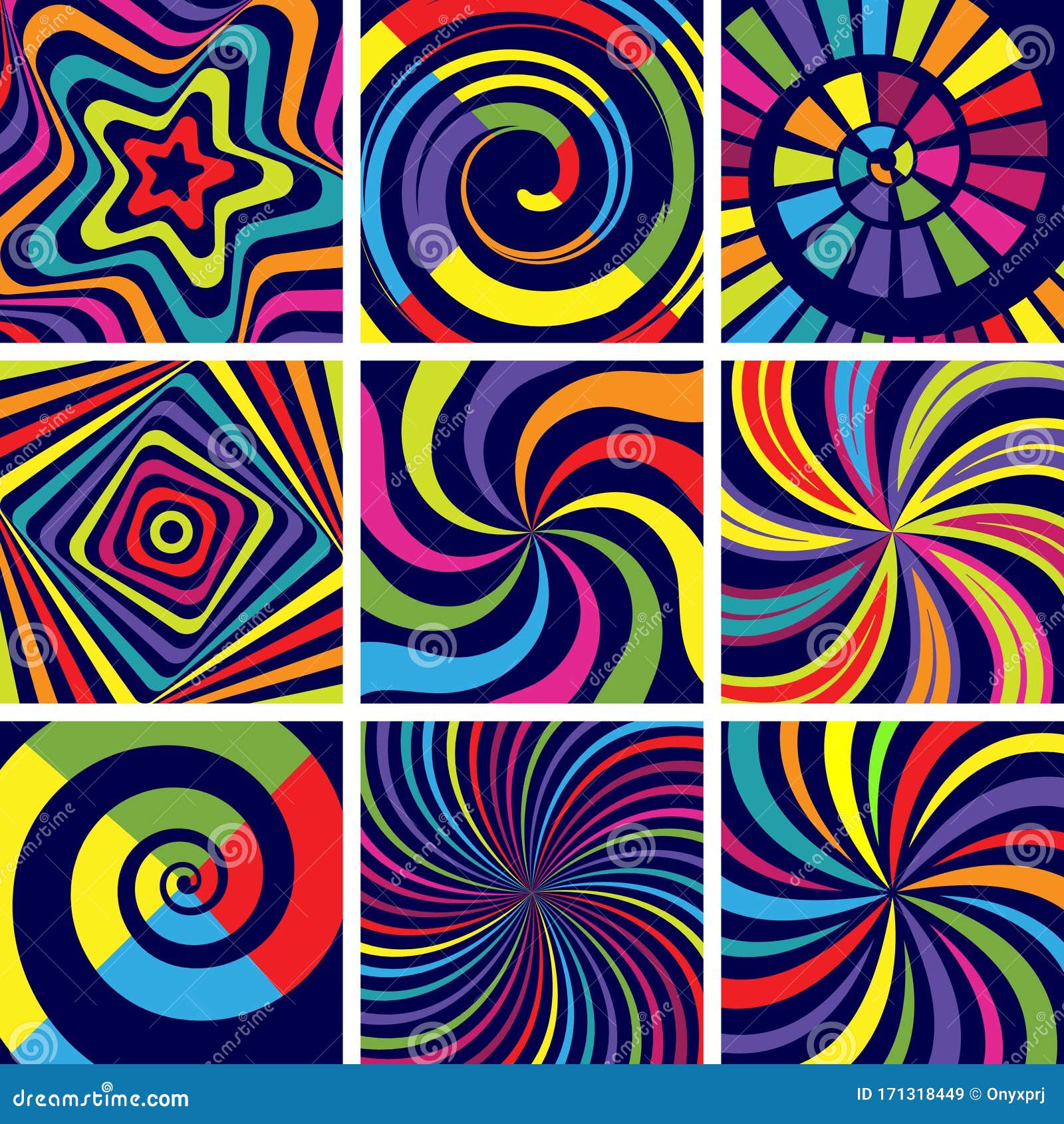 Formas De Color Hipnótico Papel Mural De Fondo Moderno En Espiral Abstracta  Para Clínica De Psicología Ilustración del Vector  Ilustración de fondo  forma 171318449