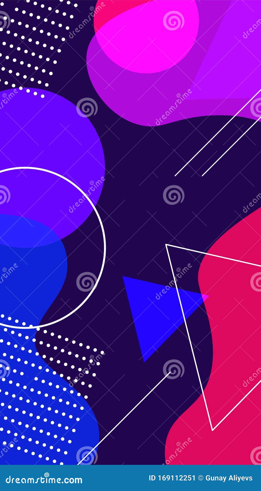 Formas Geométricas Y Figuras Sobre Fondo Colorido Uso Para Diseño Moderno,  Portada, Plantilla, Decorado, Folleto, Volante Stock de ilustración -  Ilustración de color, espacio: 169112251