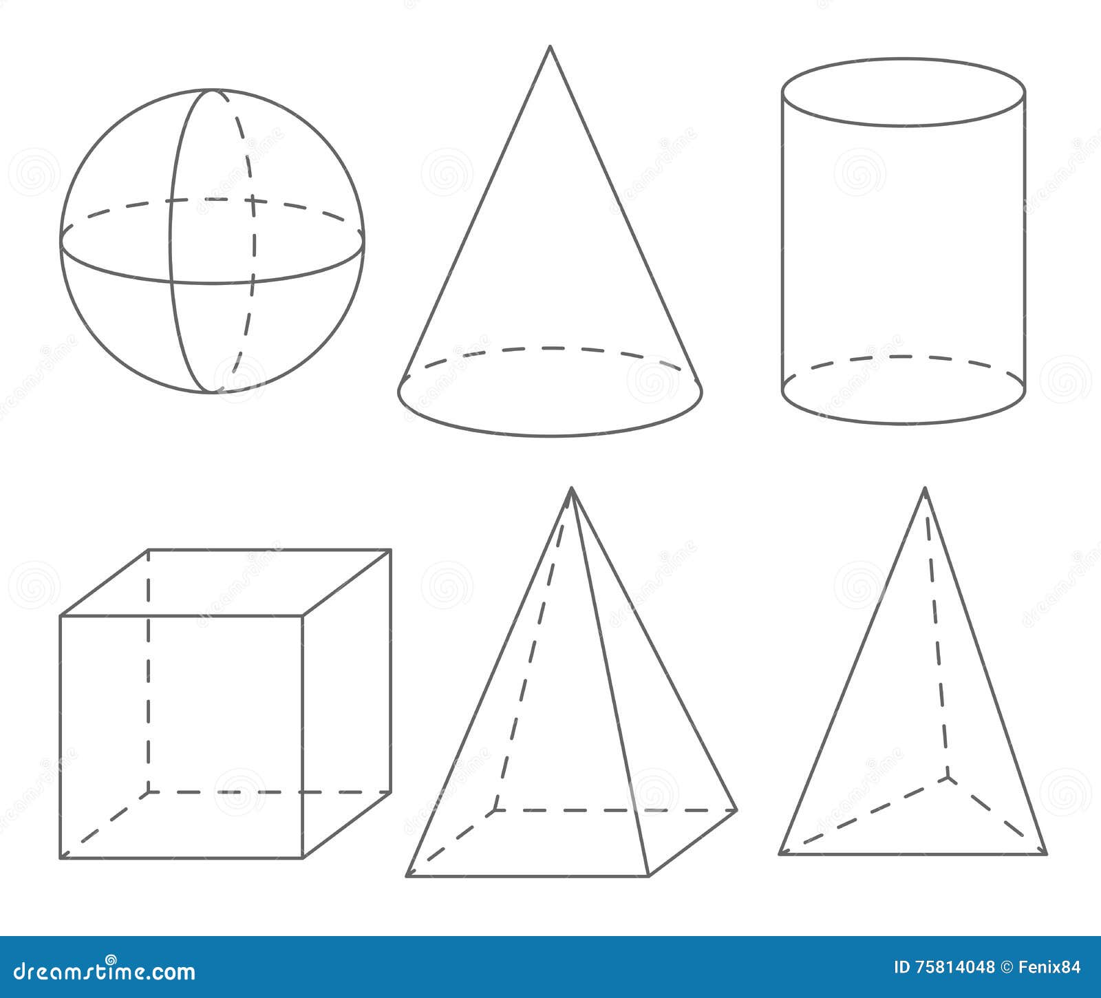 Formas geométricas del volumen: esfera, cono, cilindro, cubo, pirámide