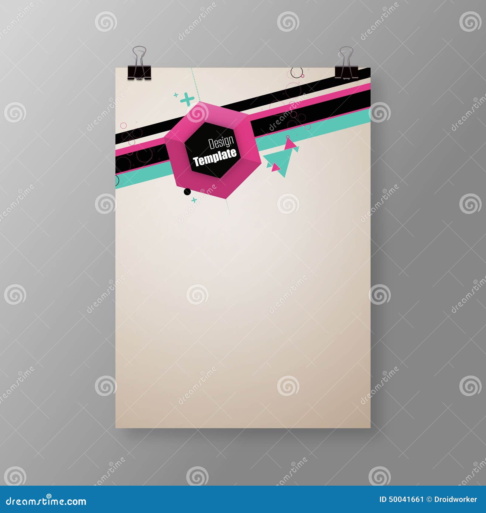 A4 / A3 Format Poster Design with Your Text, Minimal Background, Paper