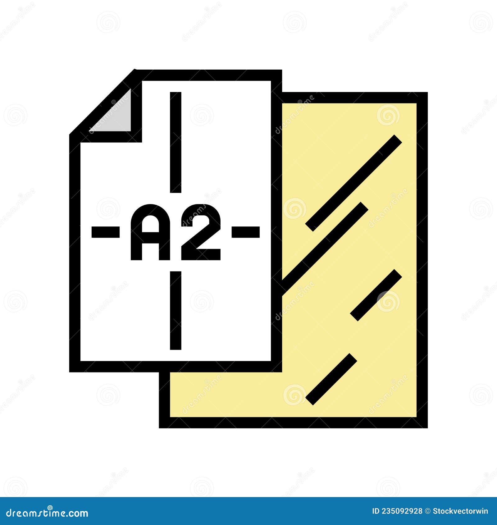 a2 format for poster printing color icon  