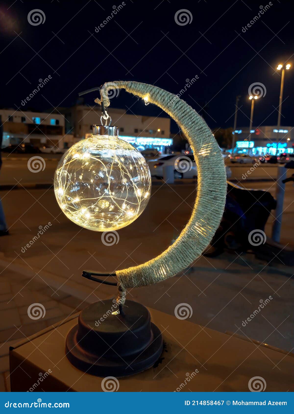 Forme De Lune Led Lampe De Table Décorative Closeuse Flou Fond