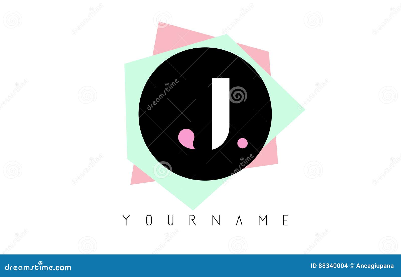 Forme Geometriche Logo Design Di J Con I Colori Pastelli