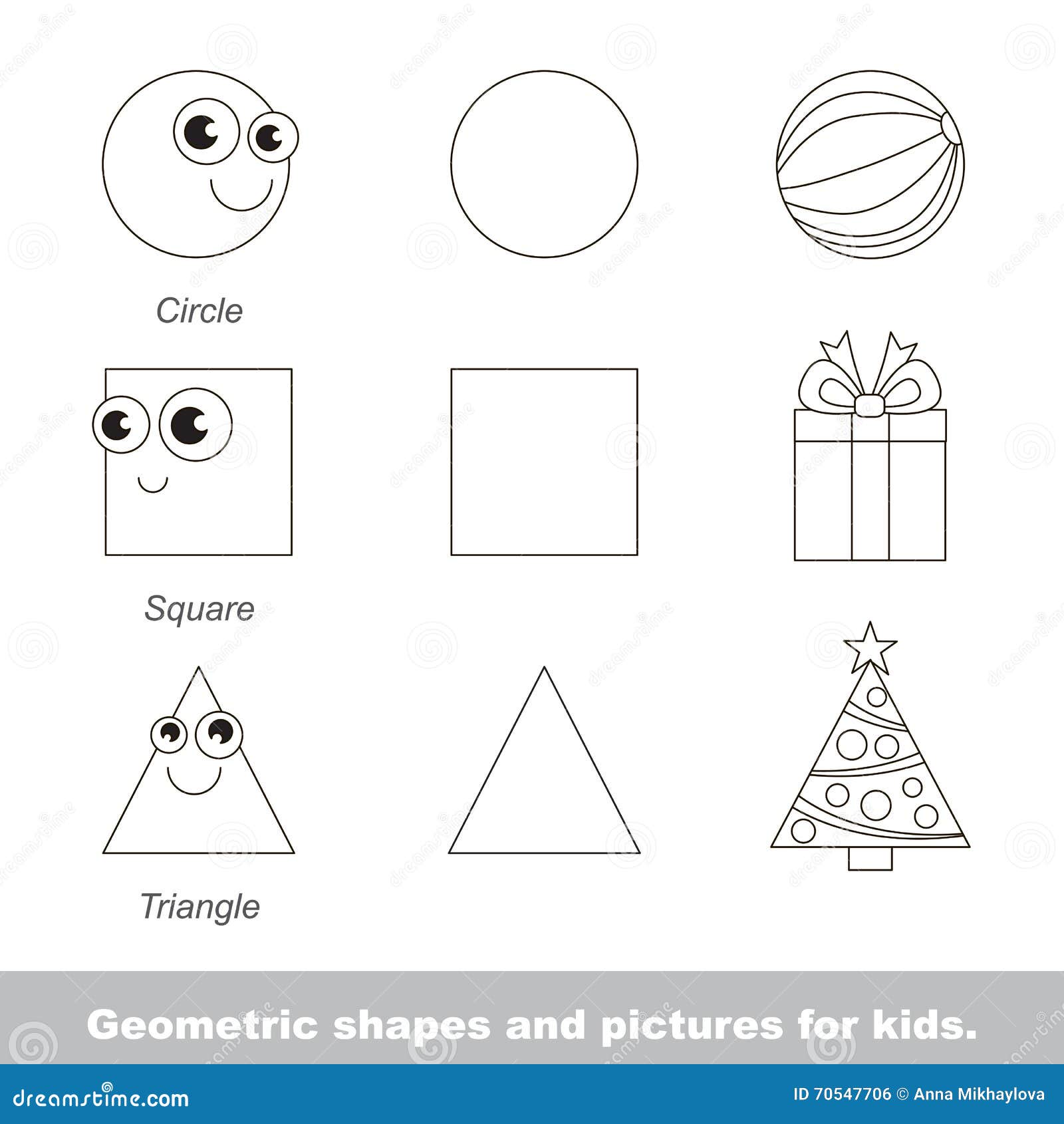 Forme Geometriche Per I Bambini Illustrazione Di Stock Illustrazione Di Anno Quadrato