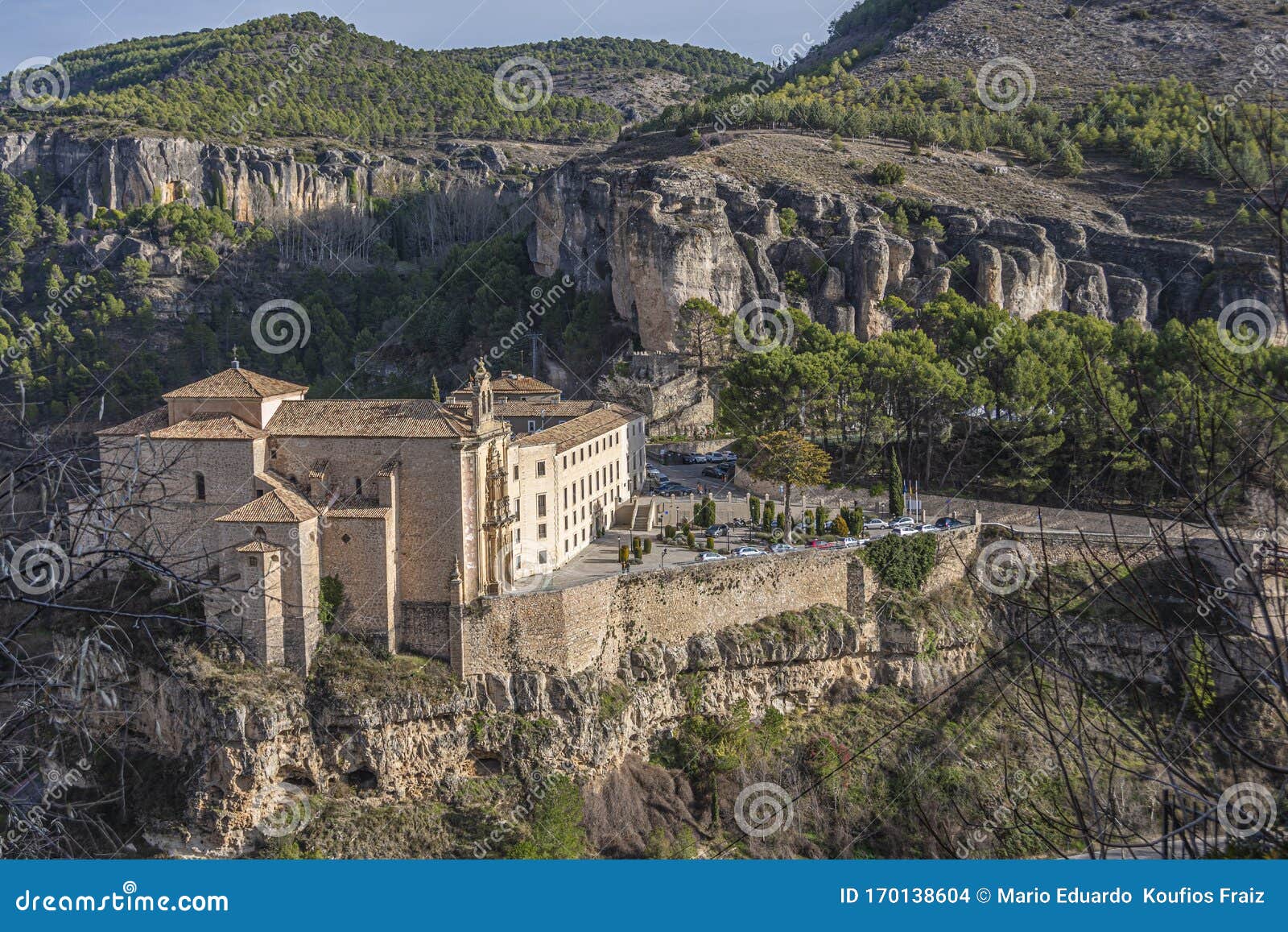 former convent in the sickles of huecar river.cuenca city. europe spain