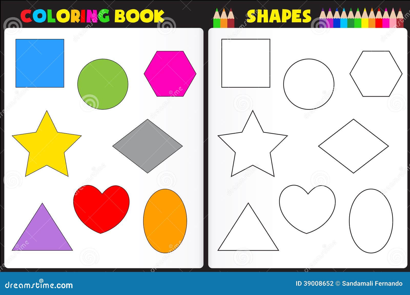 photographie stock formes de livre de coloriage image