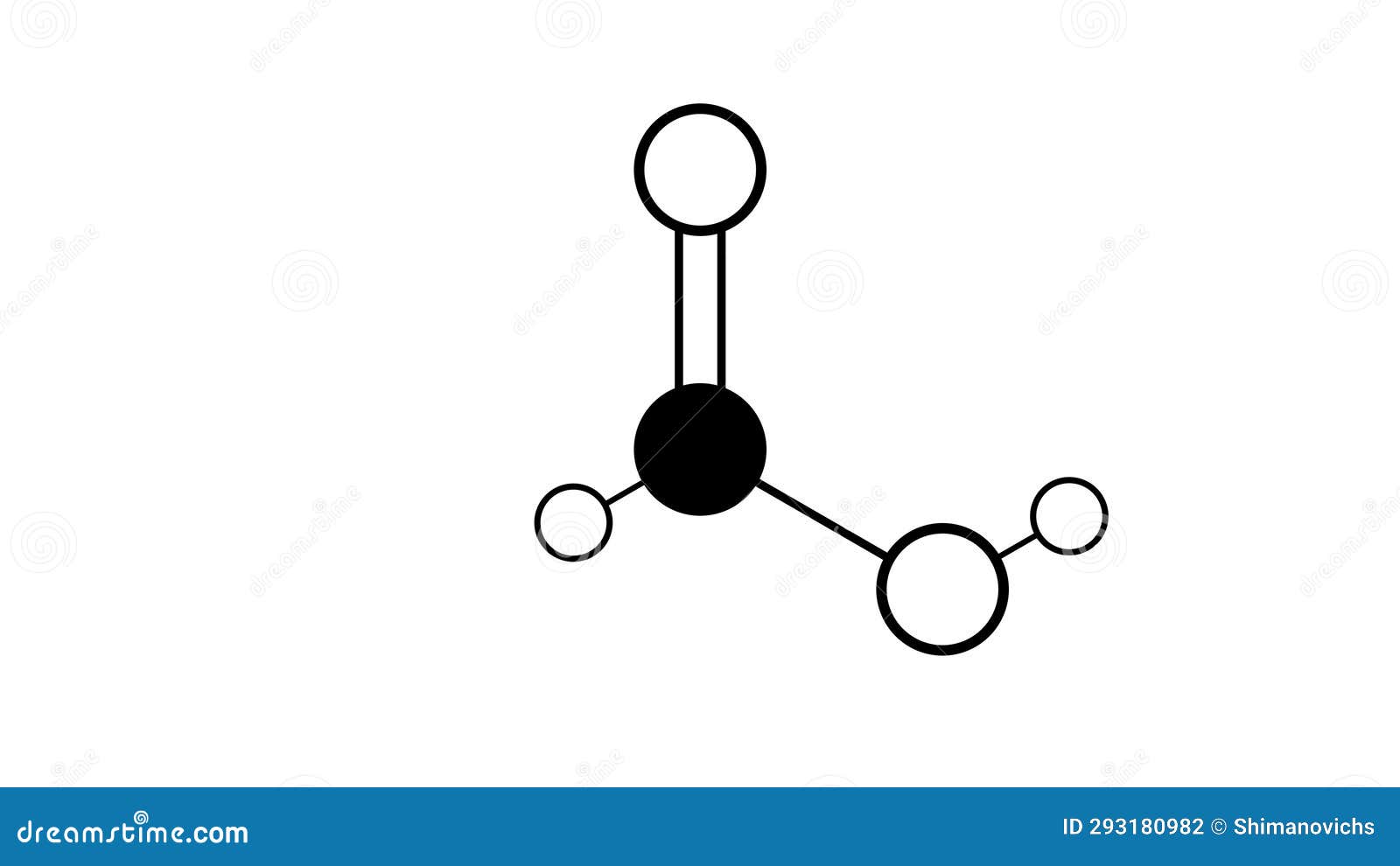 Formic Acid Molecule, Structural Chemical Formula, Ball-and-stick Model ...