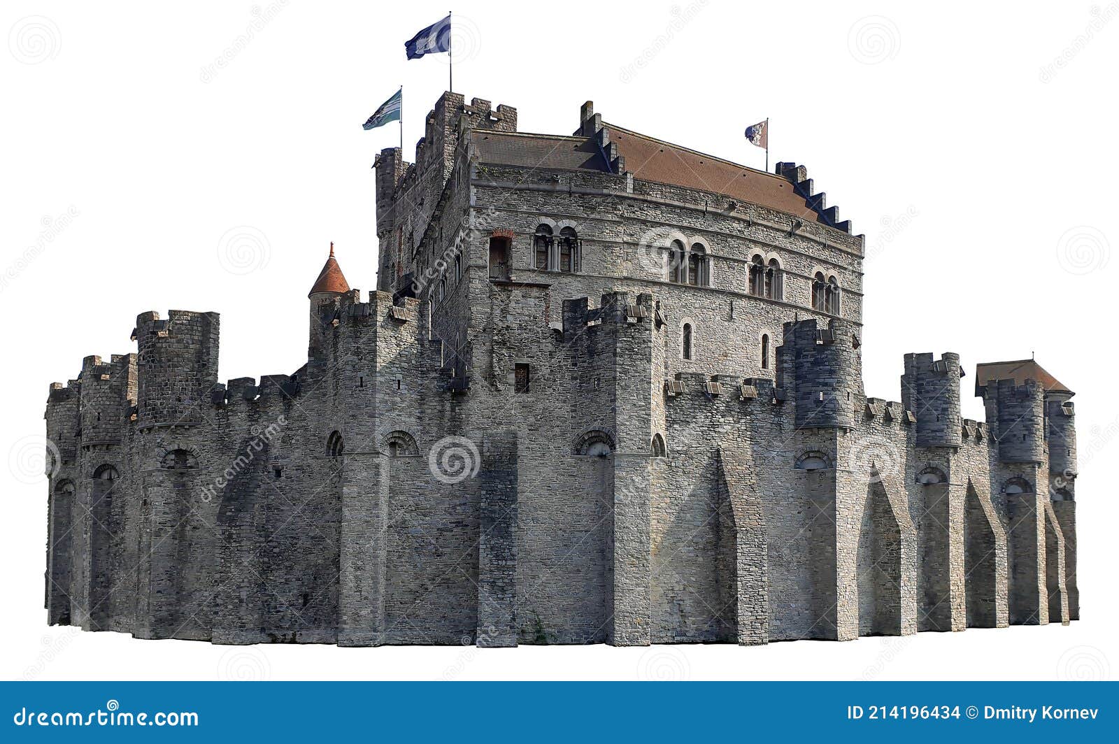 a formidable flemish castle  image