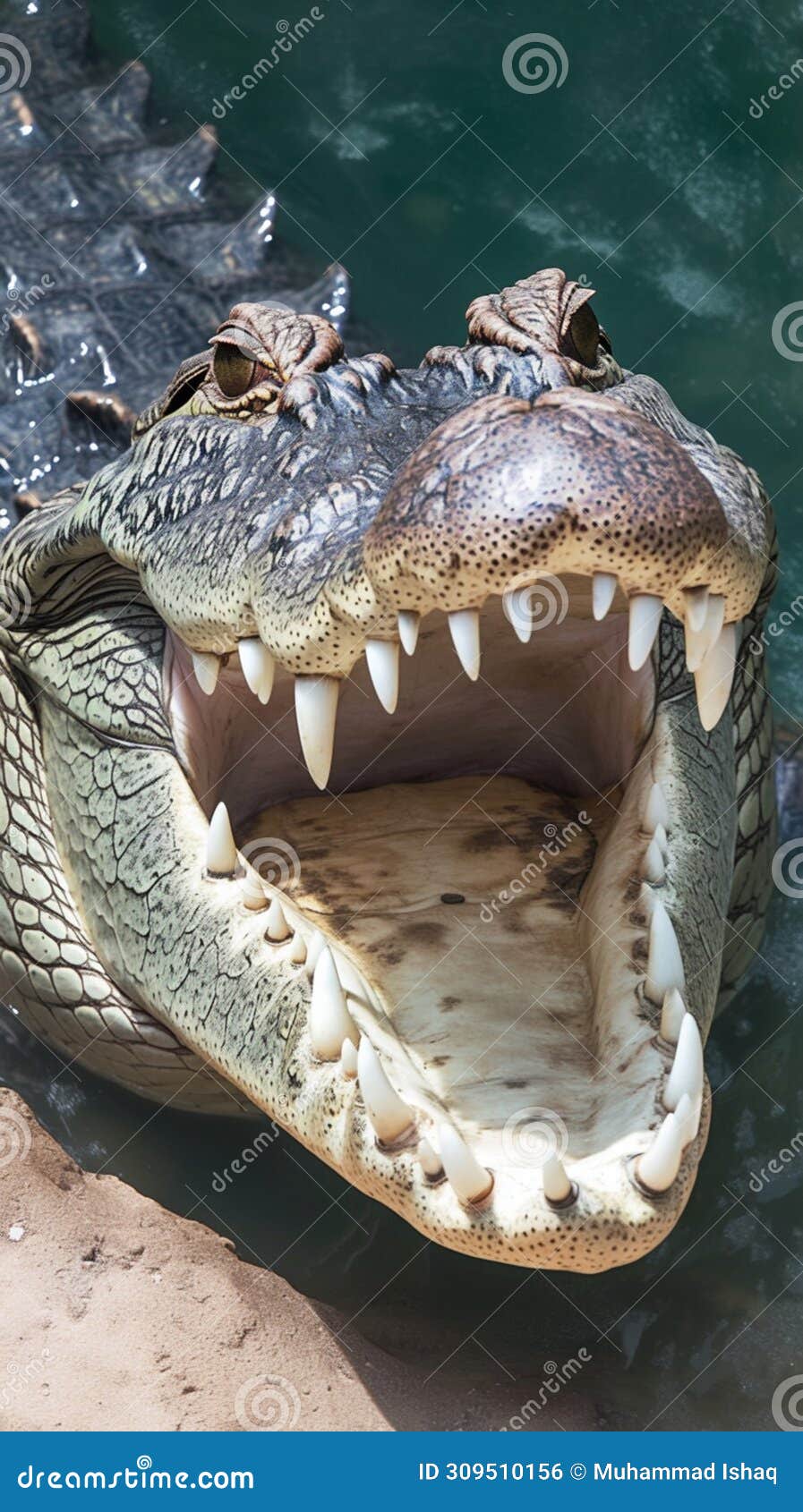 formidable predator wide open mouth of a crocodile captured in detail