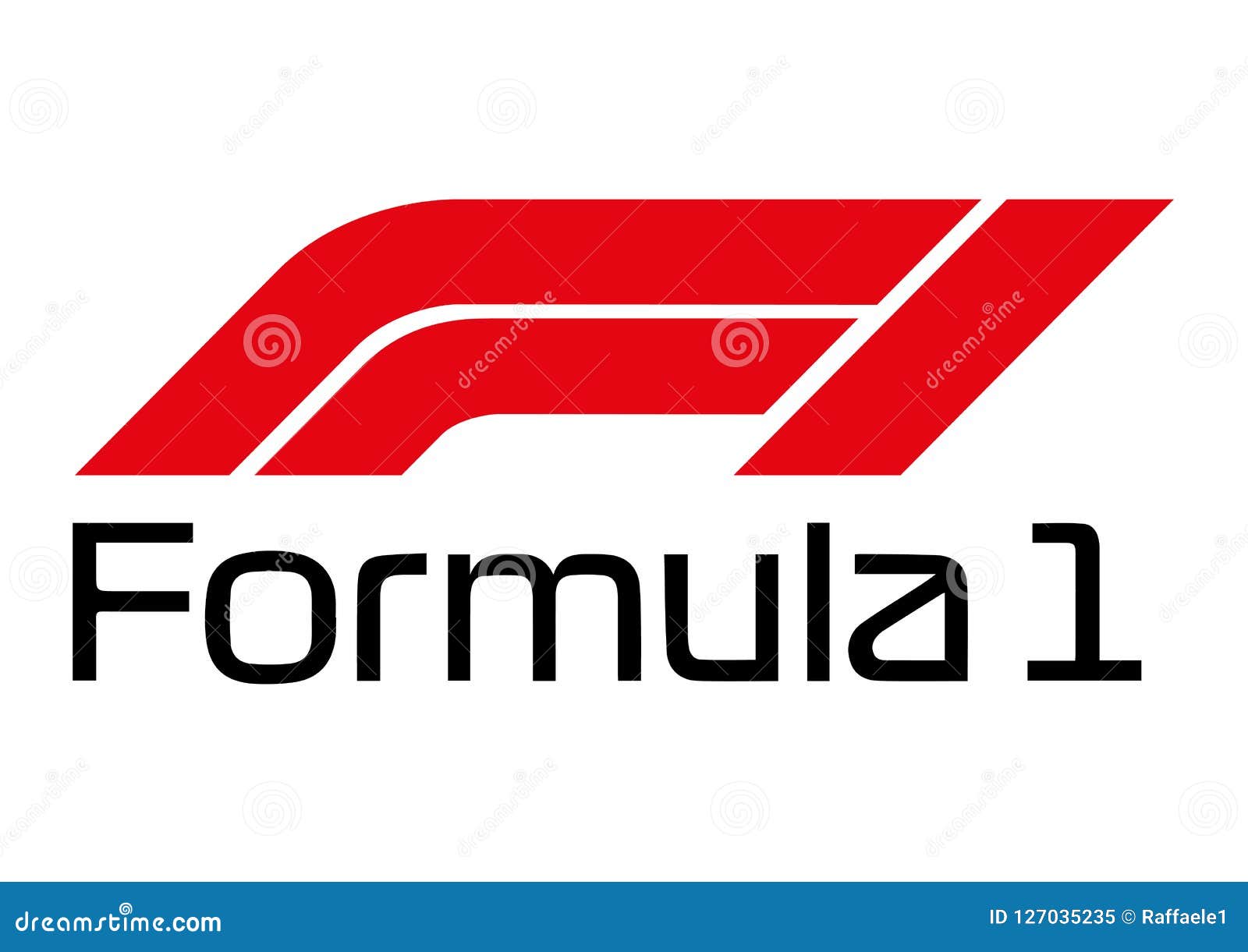 Formula 1 F1 Landscape Black With White and Red Letters Flag