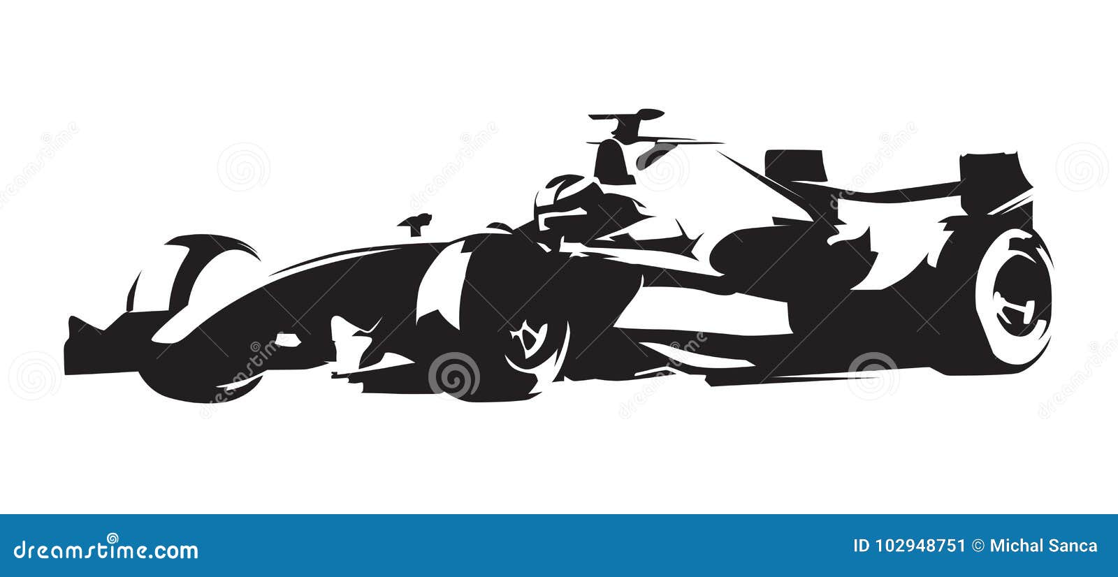 Download Formula Race Car, Abstract Vector Silhouette Stock Vector ...