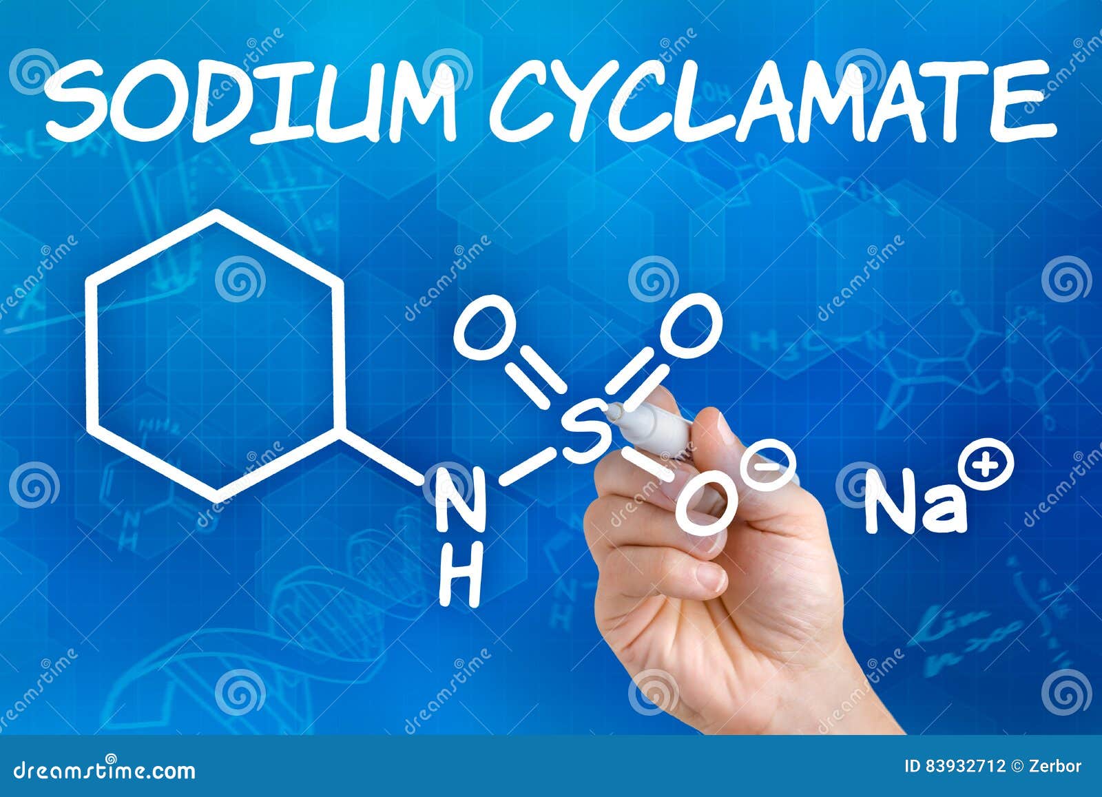 Formule Chimique De Cyclamate De Sodium Illustration Stock