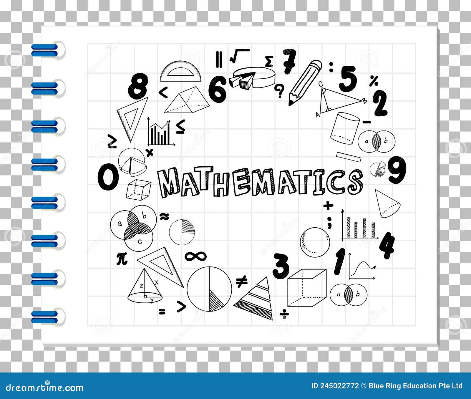 Formule Mathématique Doodé Avec Police Mathématique Sur La Page Du