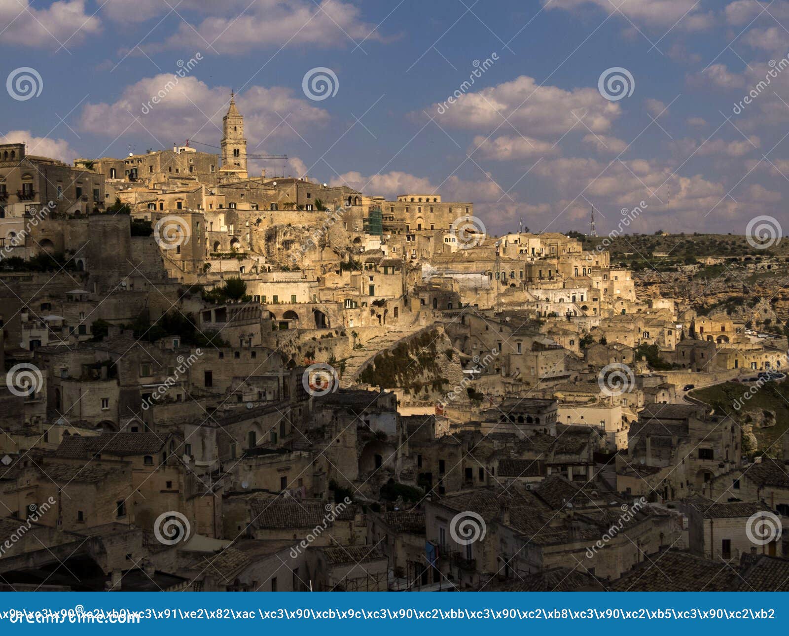 Forntida stad av Matera Italy_2. Unik forntida stad av Matera i sydliga Italien