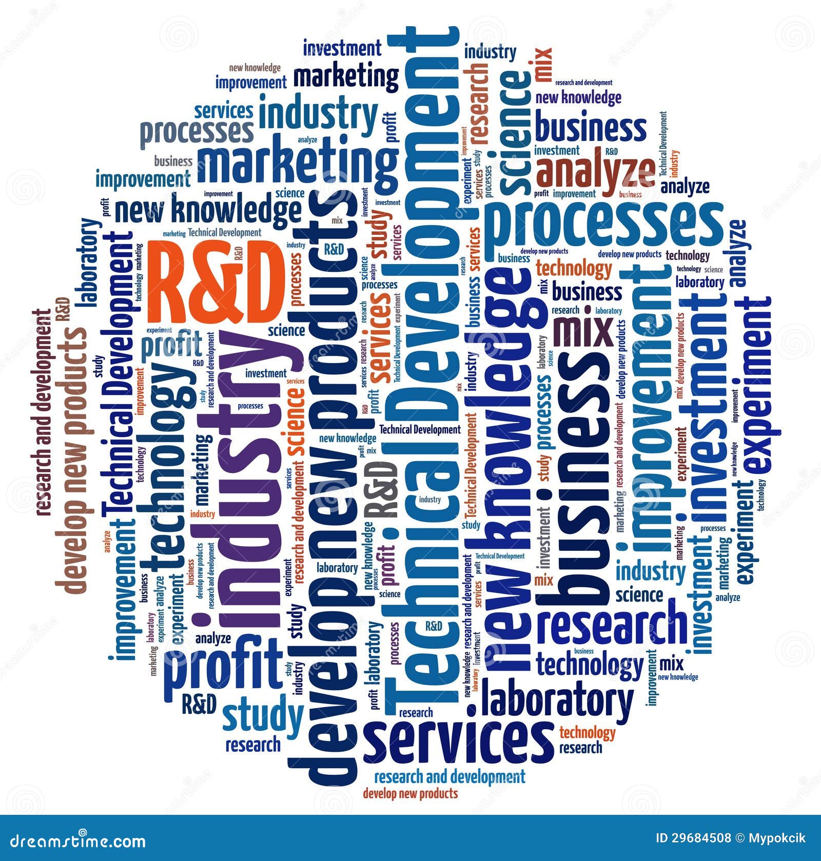 Forschung und Entwicklung stock abbildung. Illustration von investition