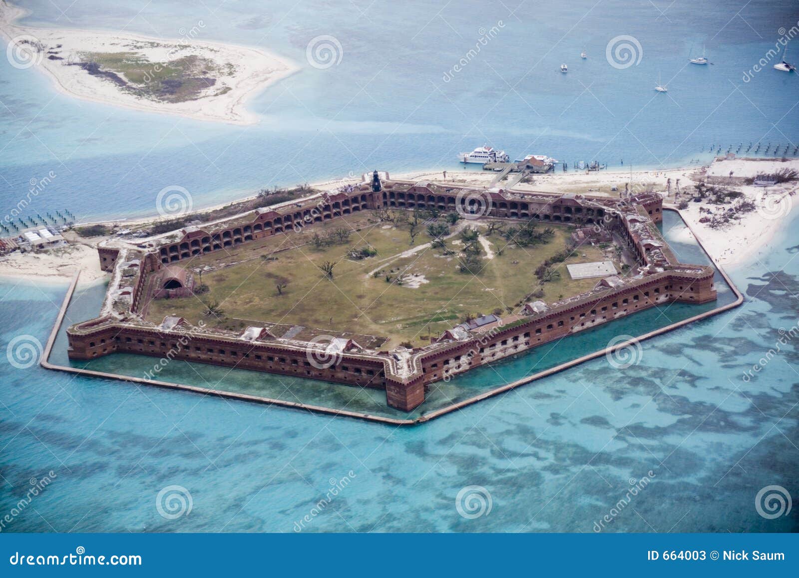 fort jefferson, dry tortugas, florida northwest view