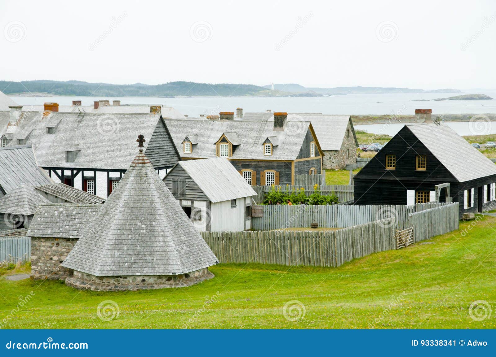 Chateau Dla Baie Nova Scotia Canada Fort Louisbourg - Nova Scotia - Canada Image stock - Image du fort