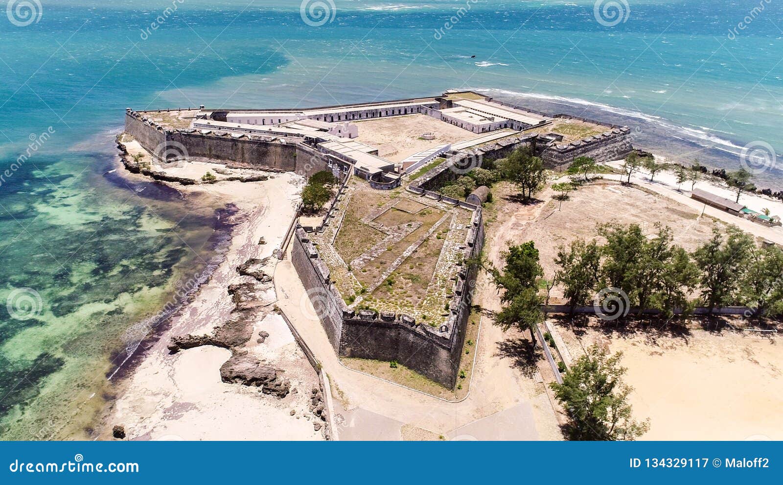 fort san sebastian sao sebastiao, mozambique island ilha de mocambique, indian ocean coast. mossuril bay, nampula province.