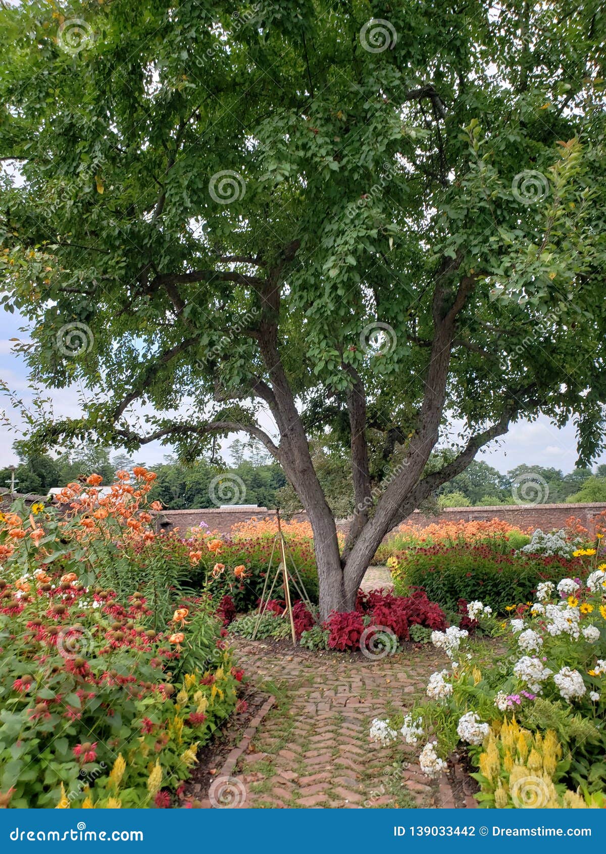 Fort Ticonderoga Gardens stock photo. Image of flowers 139033442
