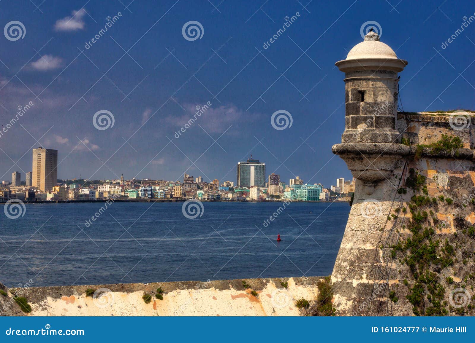 havana city across the harbour entrance from fortaleza