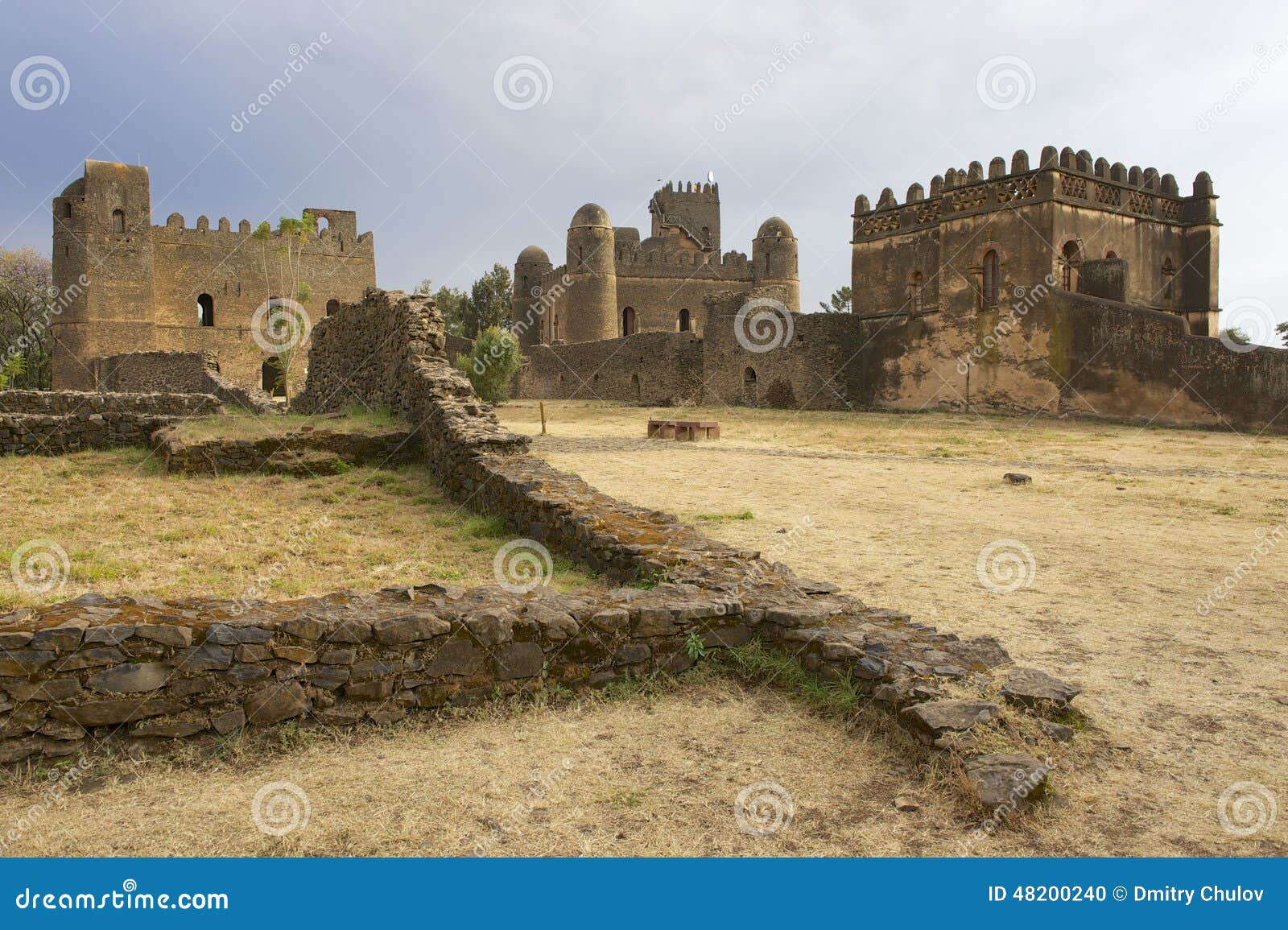 Fortaleza medieval en Gondar, Etiopía, sitio del patrimonio mundial de la UNESCO