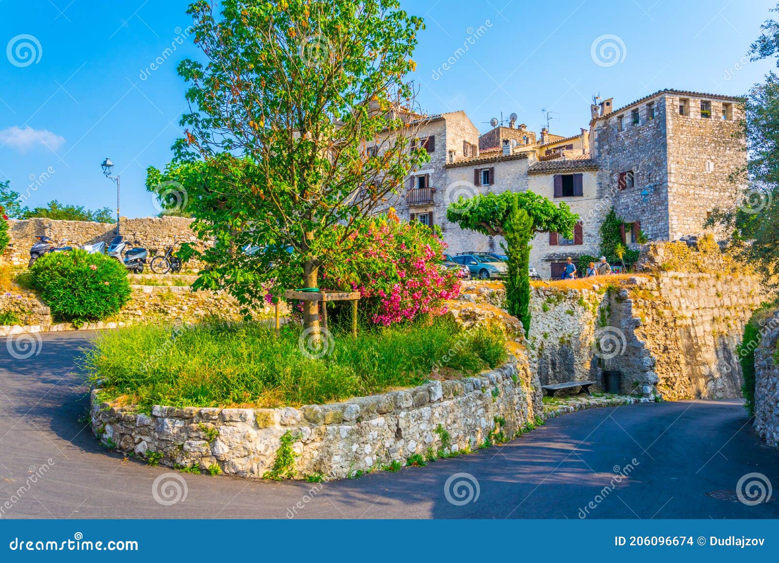 fortification at saint paul de vence village in france