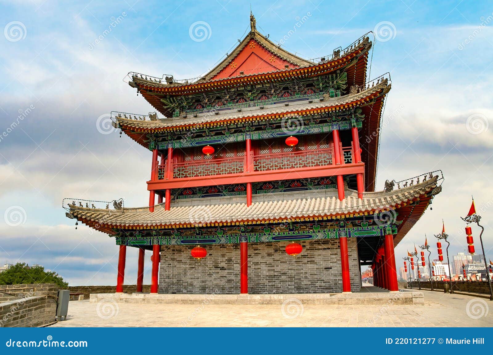 city walls of xi`an china