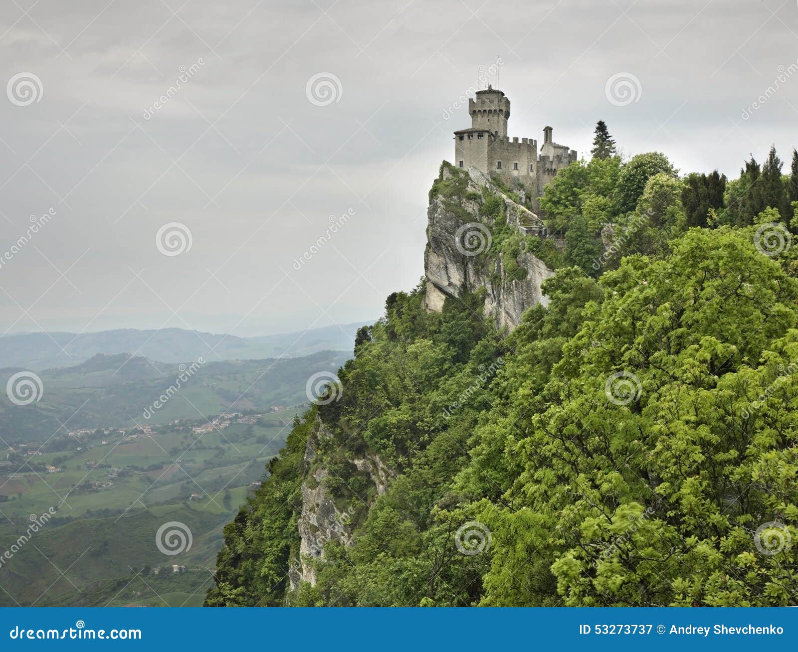 fortress cesta and mountain in san marino