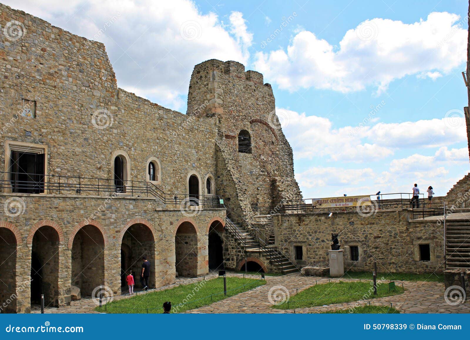 Neamt Citadel Ruins and Museum.Romania Editorial Stock Photo