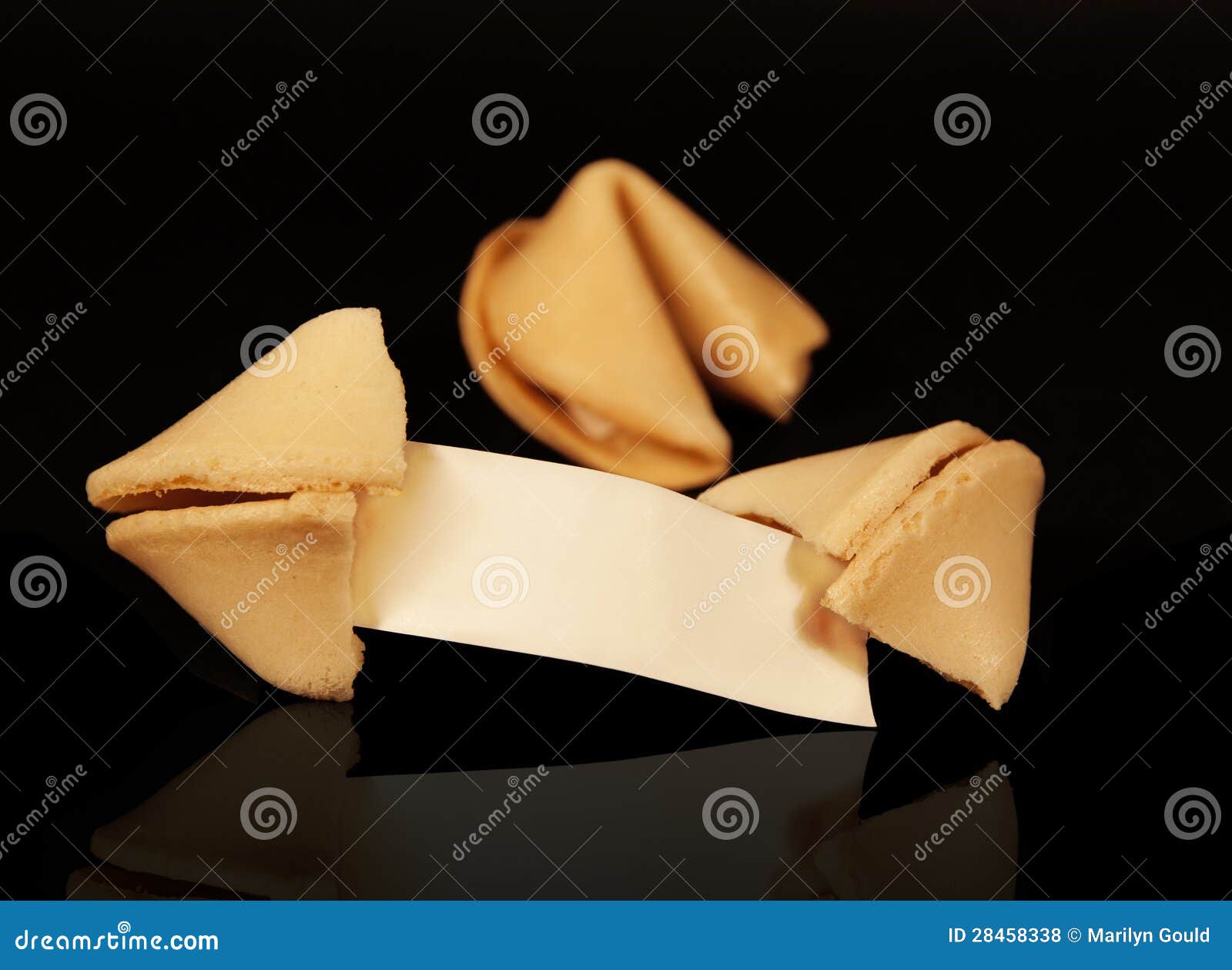 Fortuna En Blanco De Las Galletas De La Suerte Foto de archivo