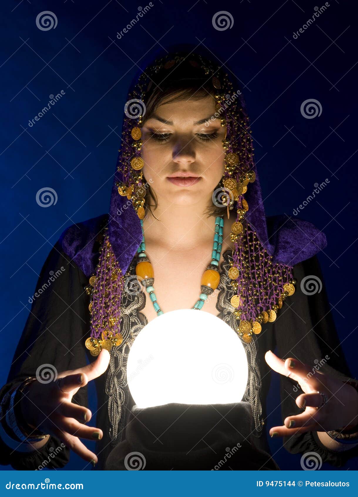 fortune-teller with crystal ball