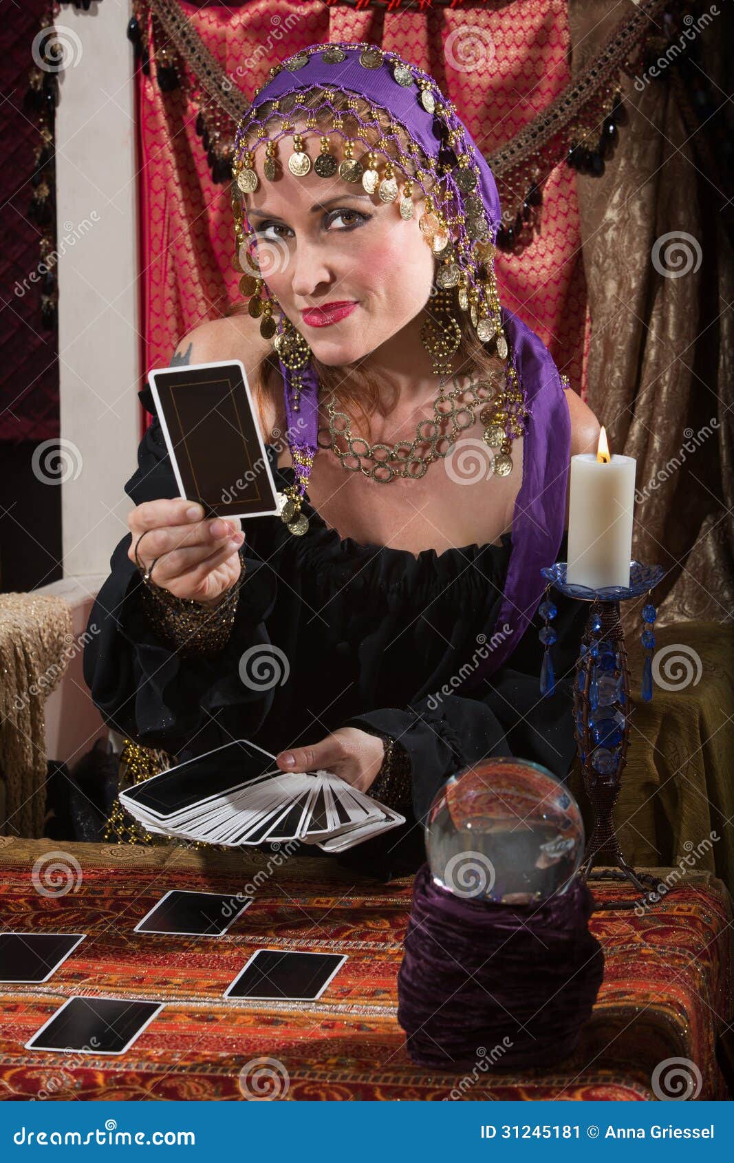 Fortune Dealing Tarot Cards Stock Image - Image mature, 31245181