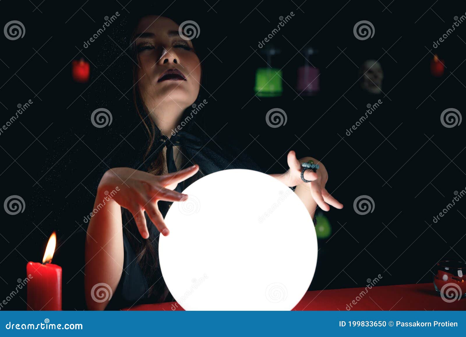 Fortune Teller Forecast Future. Stock Photo Image of power, bright
