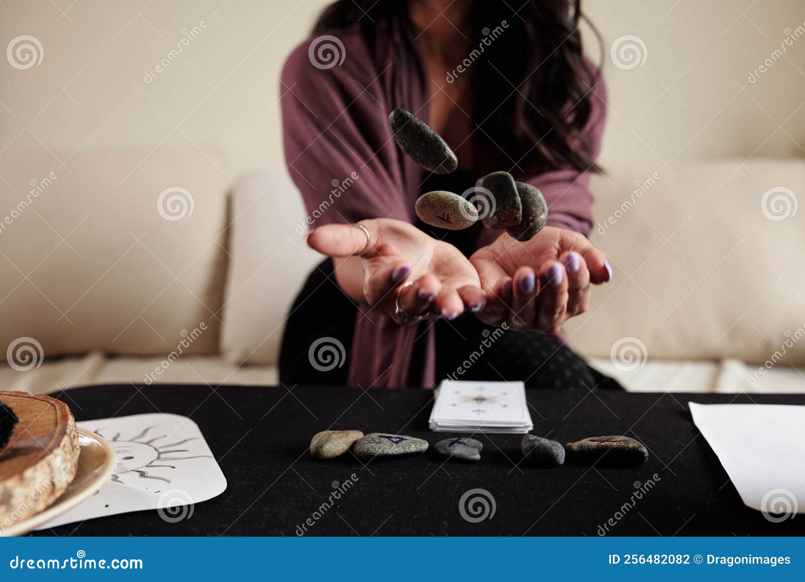 Performing Divination Ritual Stock Photo Image of table, divination