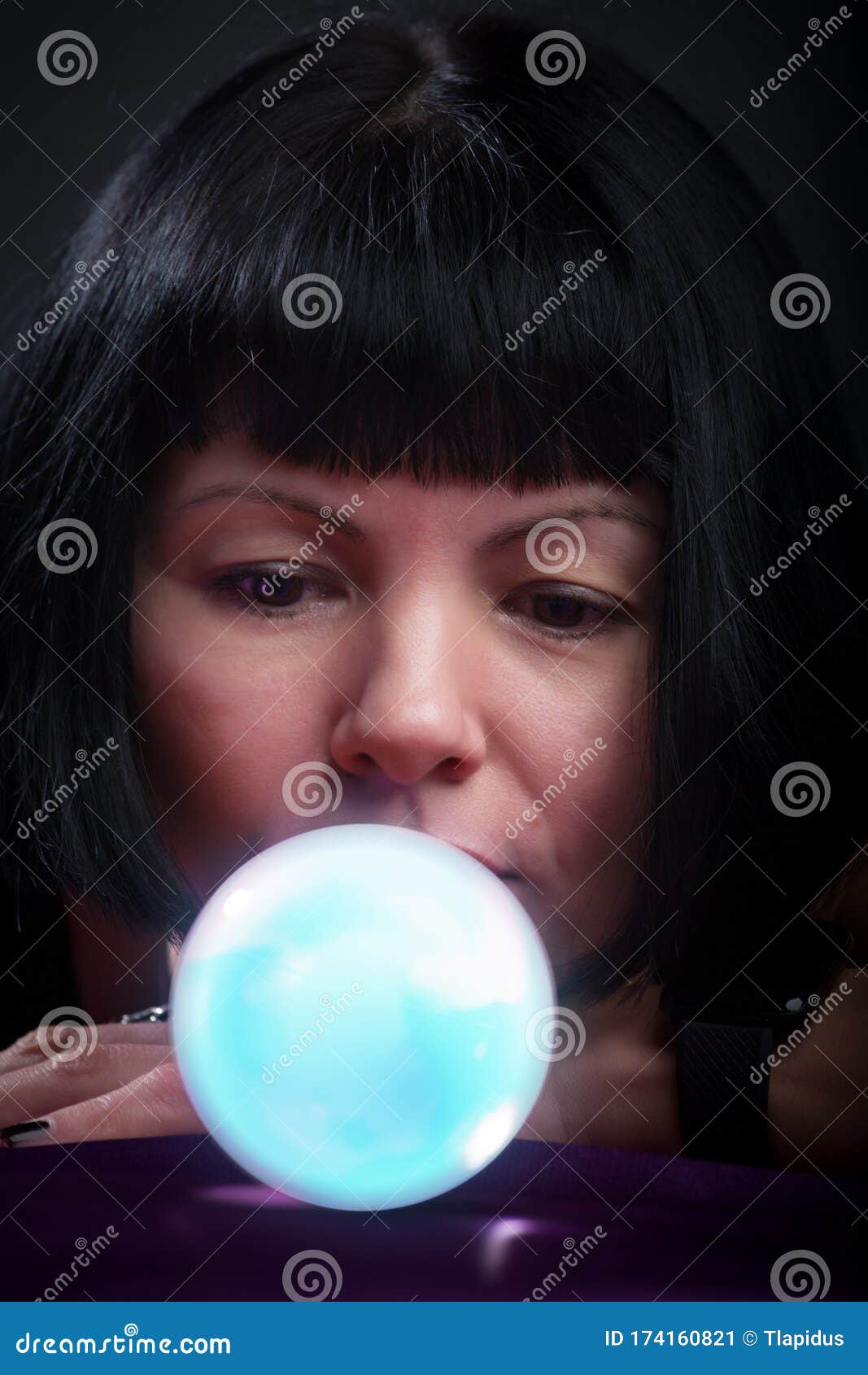 Fortune Teller with Magic Crystal Ball Stock Image Image of adult