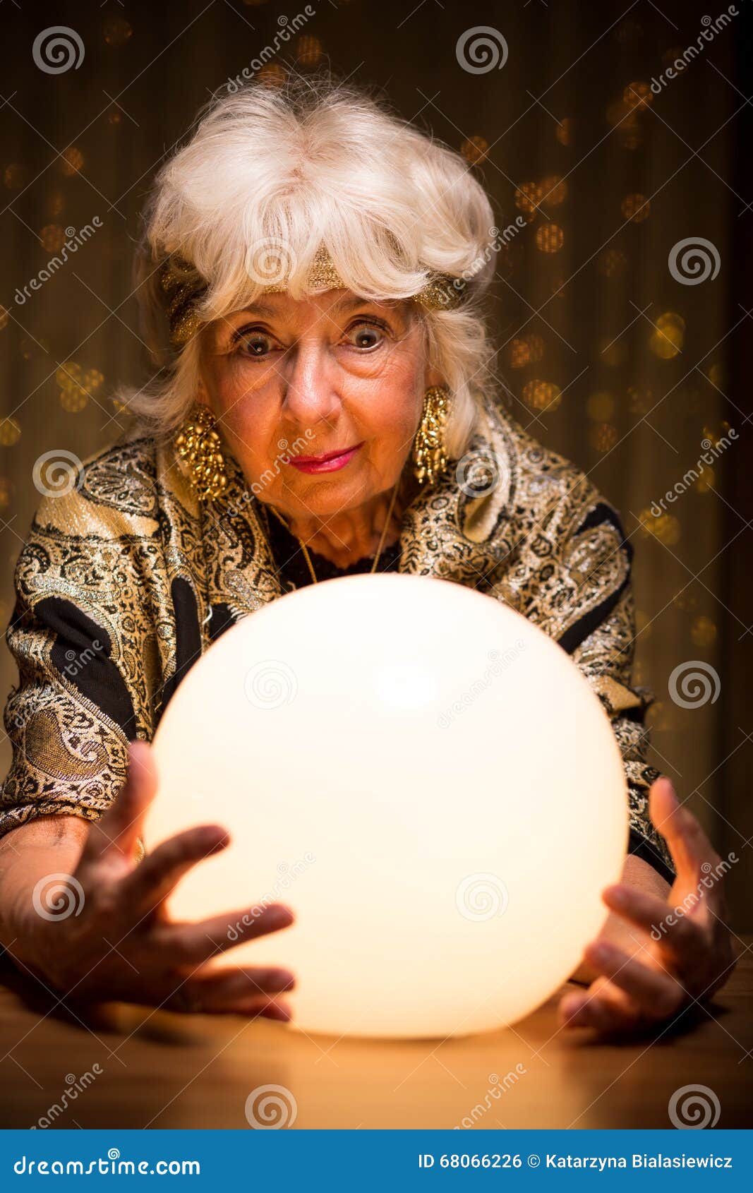 Looking into Crystal Ball Stock Photo Image of esoteric, spell 68066226