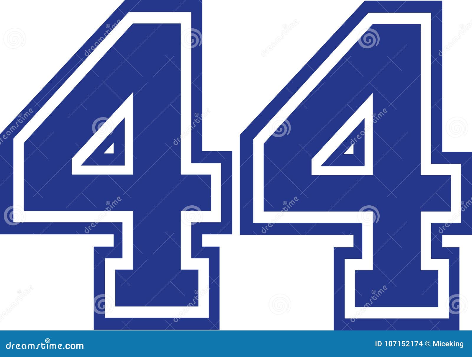 Number 44 Stock Illustrations – 684 Number 44 Stock Illustrations