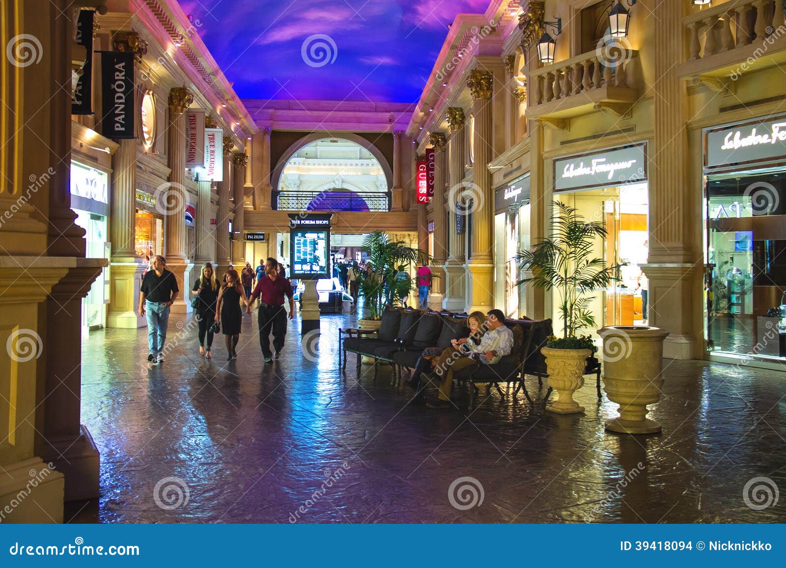 Entrance to the Caesars Forum Shops shopping mall Las Vegas Nevada