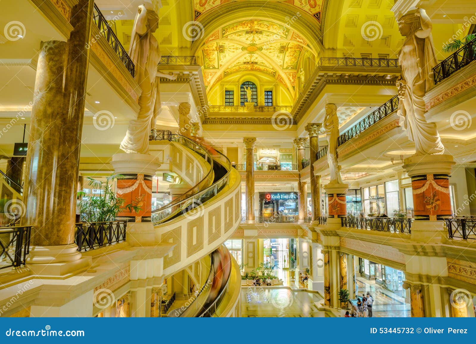 The Forum Shops, View from Second Floor at Caesars Palace in Las