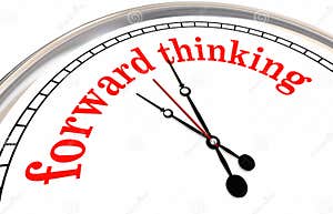 Forward Thinking Clock Ahead Of Time Planning 3d Illustration Stock 
