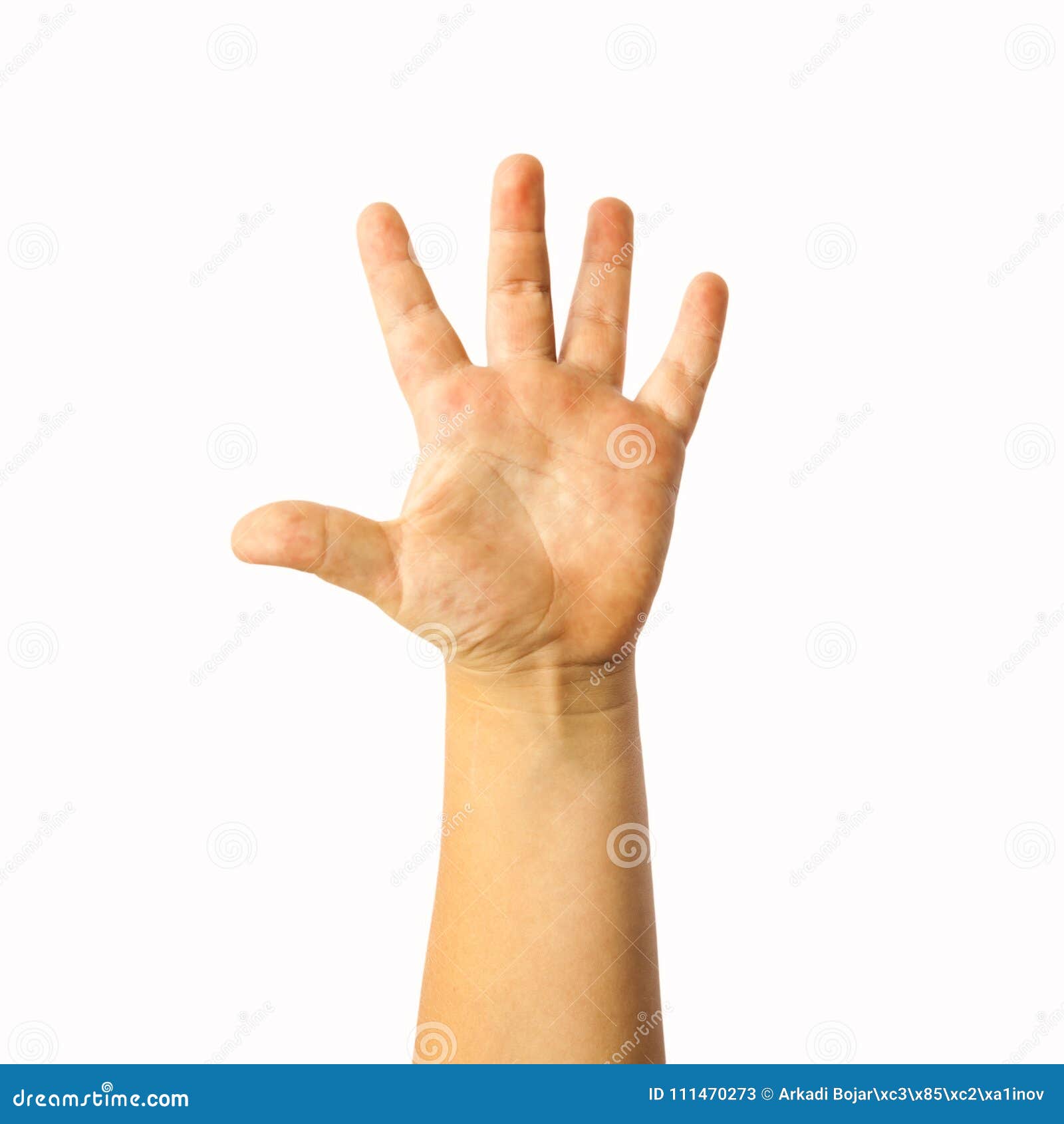 Foto Aumentada Crianca Da Mao Isolada No Branco Imagem De Stock Imagem De Foto Isolada 111470273