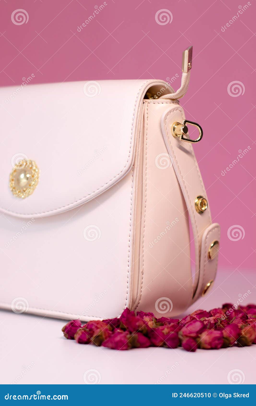 Lógicamente Implacable recinto Foto De Moda Del Monedero. Bolso De Mano De Mujer Blanca Cerca De Flores De  Rosas Pequeñas. Aislado En Un Fondo Blanco Y Rosa. Pro Foto de archivo -  Imagen de novia,