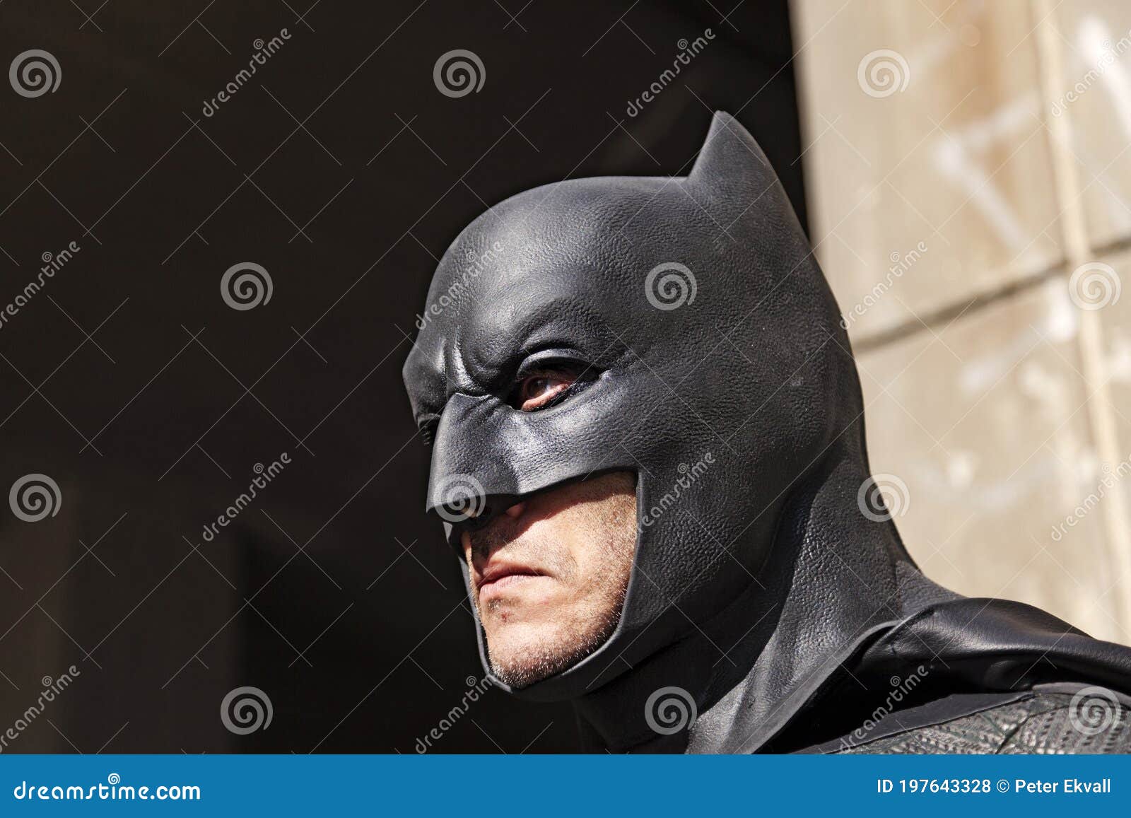 Foto De Perfil De Cosplayer Que Representa a Batman Foto de archivo  editorial - Imagen de actuar, héroe: 197643328