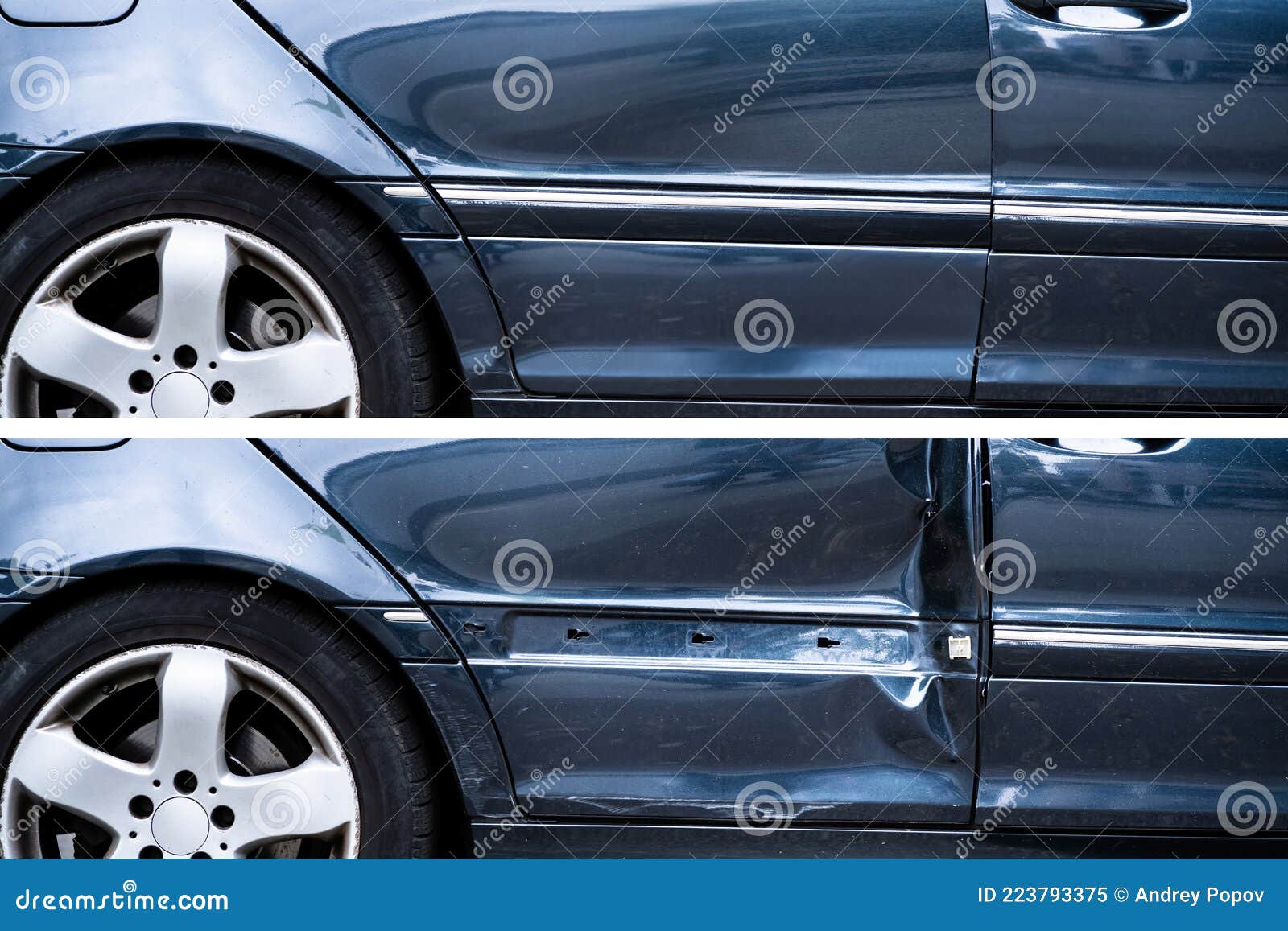 Foto Von Auto Dellen Reparatur Stockbild - Bild von bieger