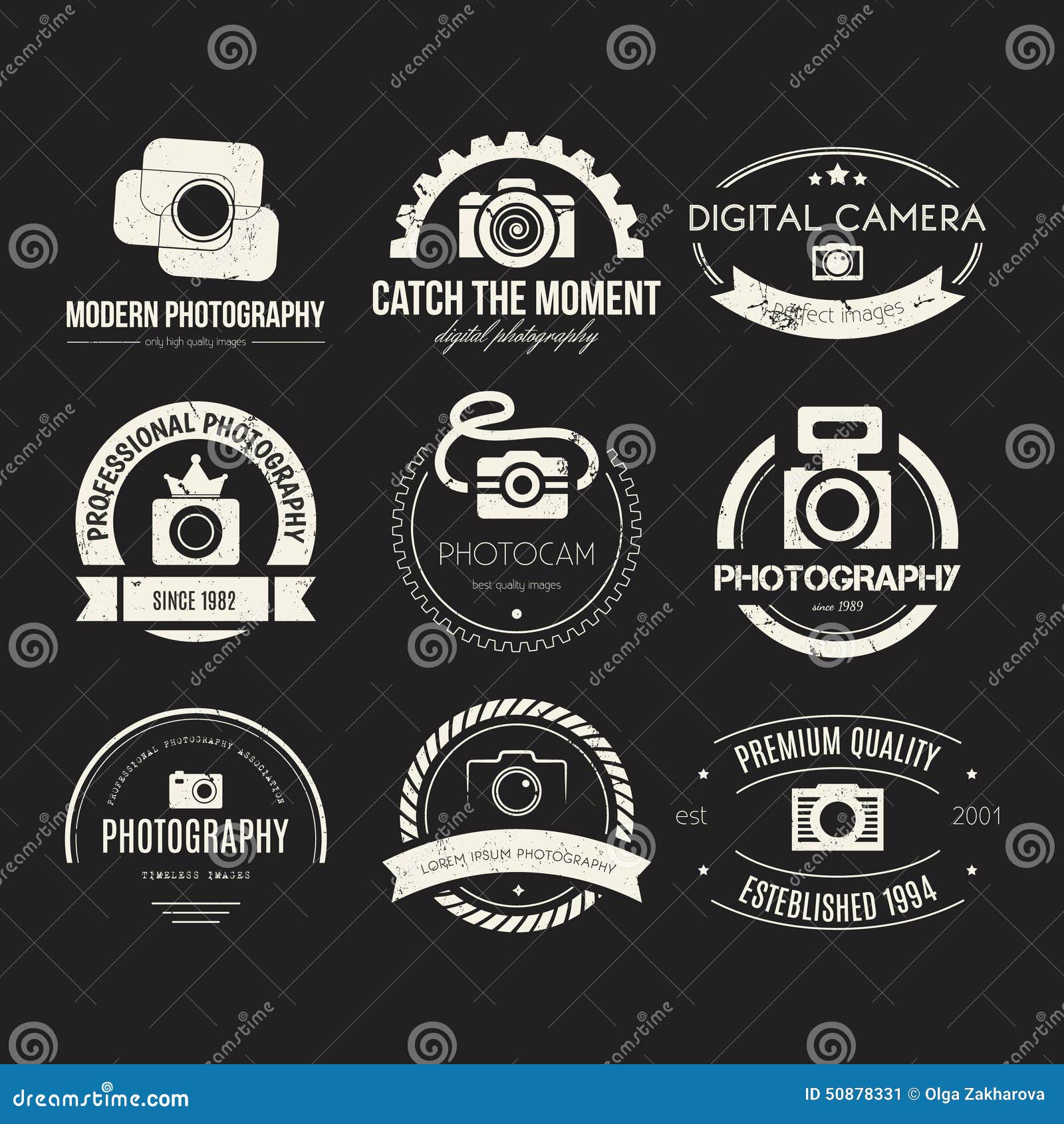 Fotografie Logos Vektor Abbildung Illustration Von Logos