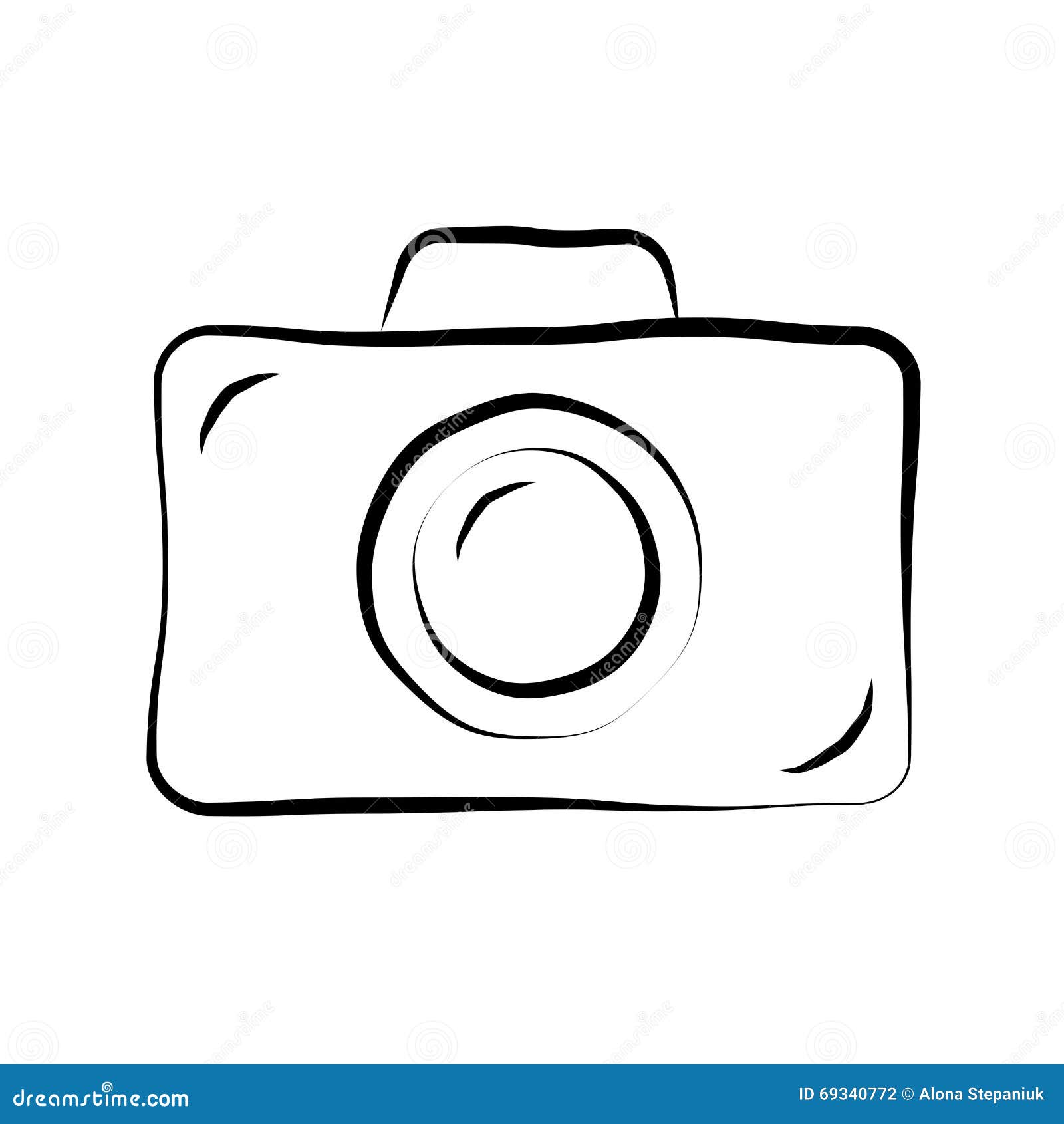 FotokameraGekritzelikone 1 Vektor Abbildung