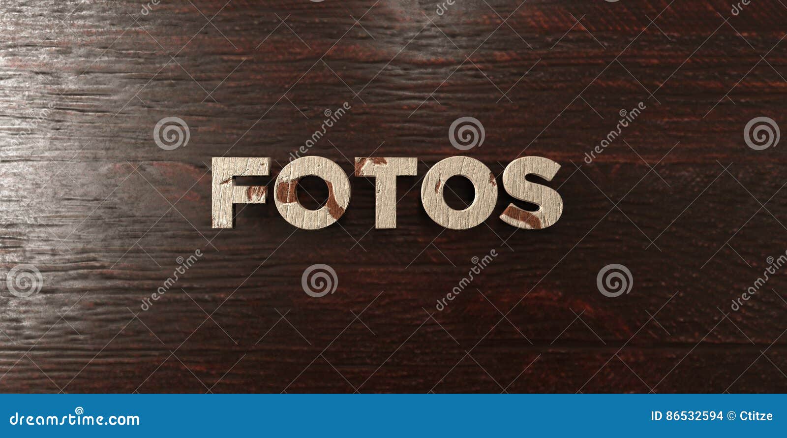 fotos - grungy wooden headline on maple - 3d rendered royalty free stock image