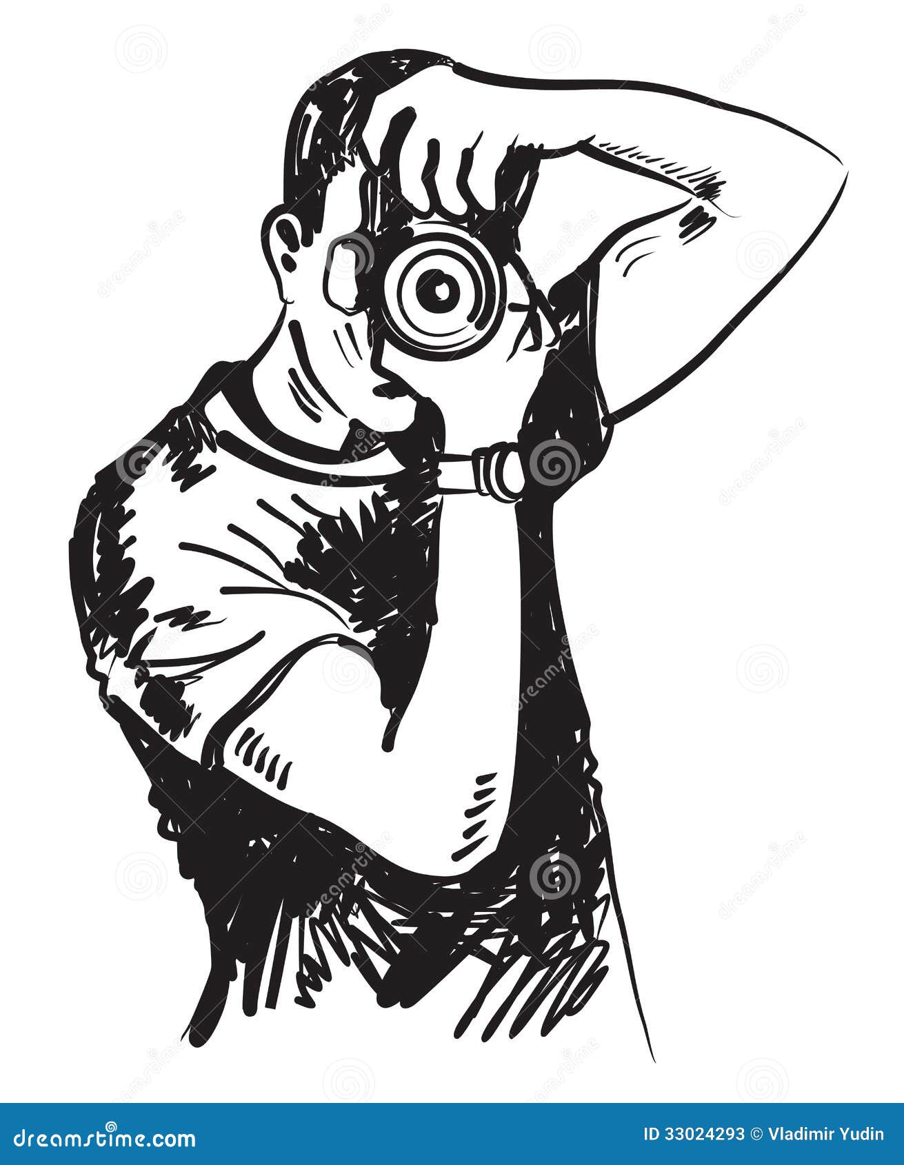 Fotógrafo del vector ilustración del vector. Ilustración de destello