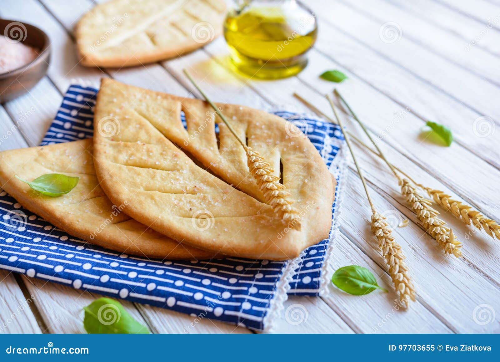 Fougasse Traditional French Flat Bread Stock Image Image of gourmet